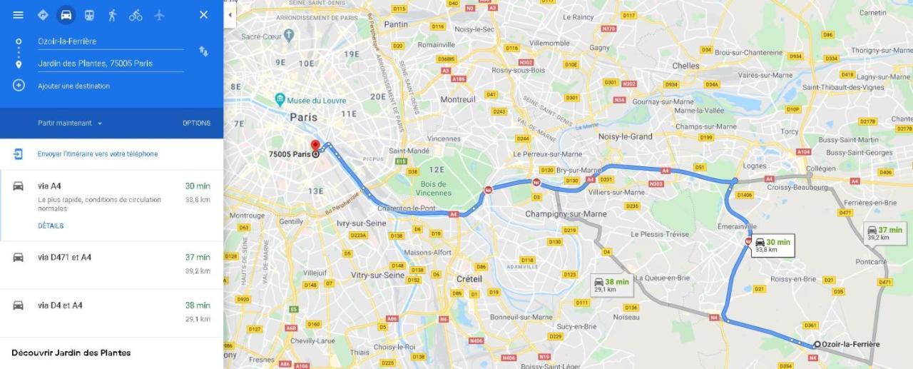 Tres Beau Studio Proche De Disneyland Et De Paris Leilighet Ozoir-la-Ferrière Eksteriør bilde